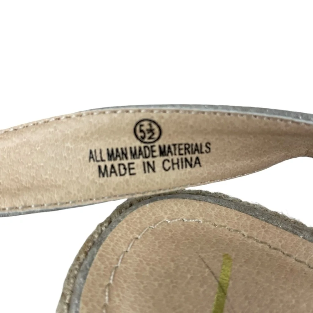 Lulu's Platform Cobi Beige Snake‎ Espadrille Sandals Size 5.5 Neutral Ankle Wrap